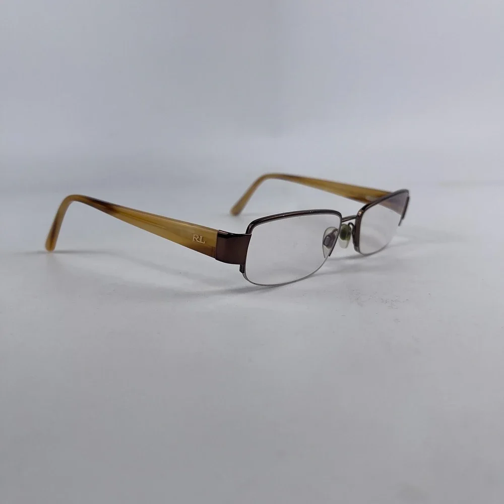 Ralph Lauren 9013 Women Eyeglasses Frame Champagne Plastic Half Rim 50-16-135 mm
